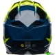 Bell Moto-10 Sliced Crosshelm - Blauw / Fluo Geel