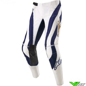 Alpinestars Techstar Limited Edition Tropical Glendale Crossbroek - Wit / Donker Blauw / Goud