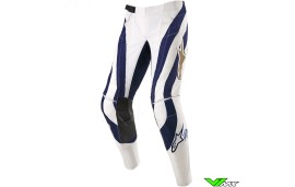 Alpinestars Techstar Limited Edition Tropical Glendale Motocross Pants - White / Dark Blue / Gold
