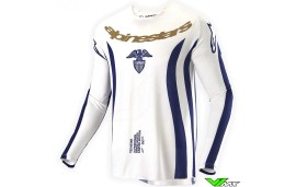Alpinestars Techstar Limited Edition Tropical Glendale Cross Shirt - Wit / Donker Blauw / Goud