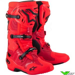 Alpinestars Tech 10 Limited Edition Ember Anaheim Motocross Boots - Fluo Red / Bright Red / Black