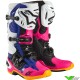 Alpinestars Tech 10 Limited Edition Coast SX Daytona Crosslaarzen - Wit / Donker Blauw / Fluo Roze