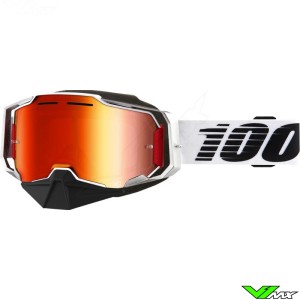 100% Armega Snow Lightsaber Motocross Goggle - Mirror Red
