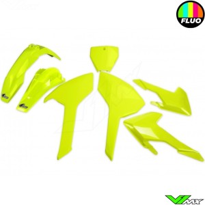 UFO Plastic Kit Fluo Yellow - Husqvarna FC250 FC350 FC450 TC125 TC250