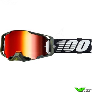 100% Armega Soledad Motocross Goggle - Mirror Red Lens