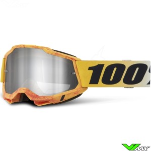 100% Accuri 2 Razza Motocross Goggle - Silver Mirror Lens