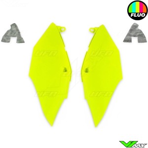 UFO Side Number Plate Fluo Yellow - Honda CRF250R CRF250RX CRF450R CRF450RX