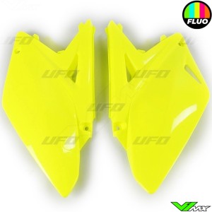 UFO Zijnummerplaten Fluo Geel - Suzuki RMZ250