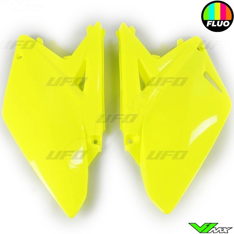 UFO Side Number Plate Fluo Yellow - Suzuki RMZ250