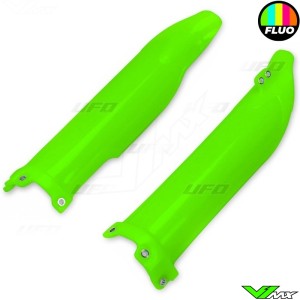 UFO Lower Fork Guards Fluo Green - Kawasaki KXF250 KXF450