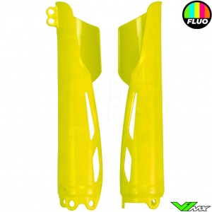 UFO Lower Fork Guards Fluo Yellow - Honda CRF250R CRF250RX CRF450R CRF450RX