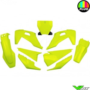 UFO Plastic Kit Fluo Yellow - Husqvarna FC250 FC350 FC450 TC125 TC250