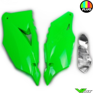 UFO Zijnummerplaten Fluo Groen - Kawasaki KXF250 KXF450