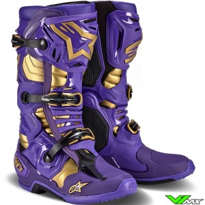 Alpinestars Tech 10 Limited Edition SX Salt Lake City Motocross Boots - Ultra Violet / Gold / Black
