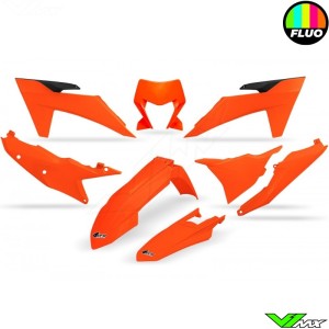 UFO Plastic Kit Neon Orange - KTM 150EXC 250EXC 250EXC-F 300EXC 350EXC-F 450EXC 500EXC