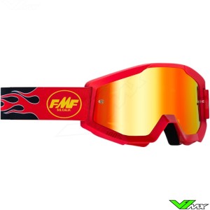 FMF Powercore Flame Goggles - Mirror Red Lens