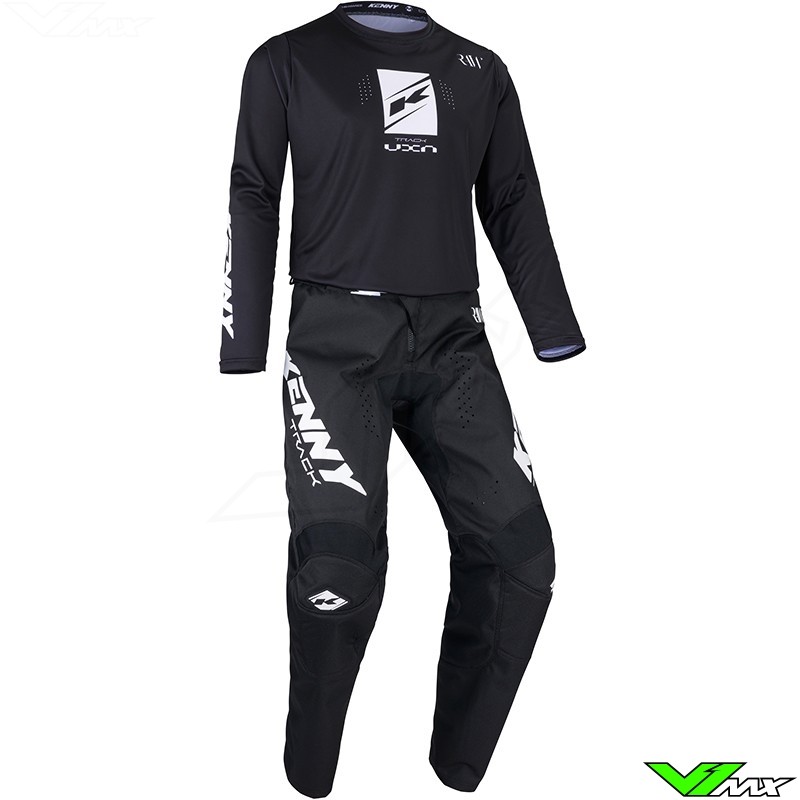 Kenny Track Raw 2025 Youth Motocross Gear Combo - Black