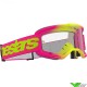 Alpinestars Vision 5 Wordmark Motocross Goggle - Pink / Fluo Yellow / Clear Lens