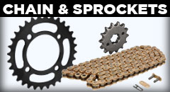 dirt bike chain and sprockets