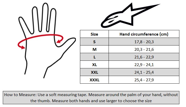 Alpinestars Adult Glove Size Chart | atelier-yuwa.ciao.jp