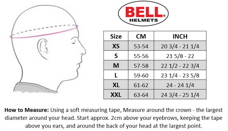 Mx Helmet Size Chart