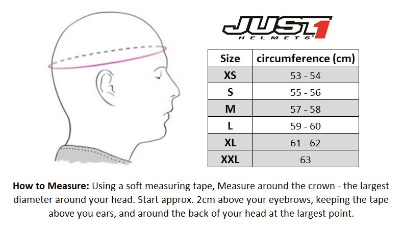 Just1?J18 Mips Size Chart