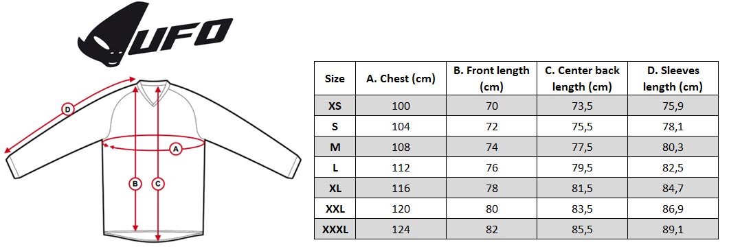 Vanguard Size Chart