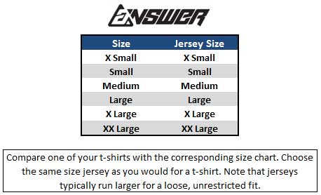 Answer Motocross Pants Size Chart