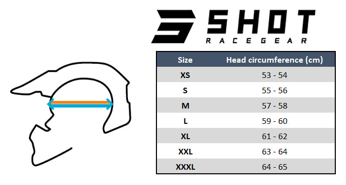 Shot Motocross Helmets Size Chart